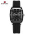 NAVIFORCE NF5049 Silicone Strap Luxury Casual Design Elegant Top Hand Luminous Quartz Watch For Women - Silver Black